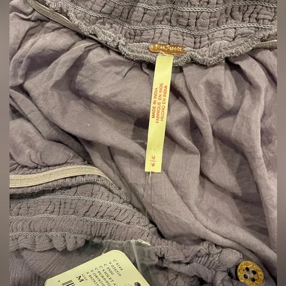 Free People Dream On Crochet Lace Maxi Dress Petrified Wood Gray Purple - Picture 11 of 12